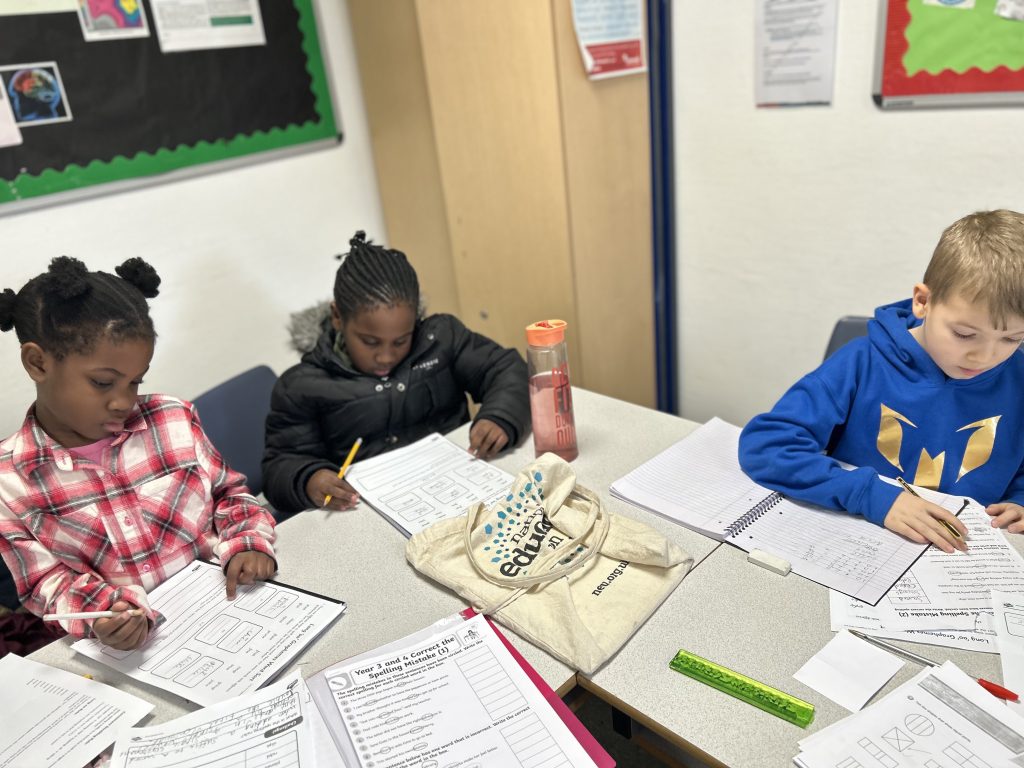 Children doing some work